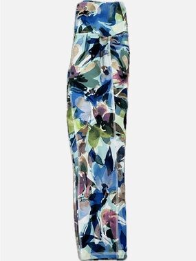 RBX Floral Watercolor Active Leggings in Blue & Green